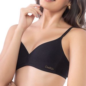 Soutien Cotton com Alças Removíveis Nas Costas Preto