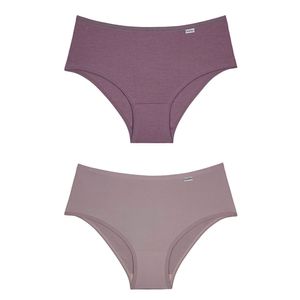 Kit 02 Calcinhas Larga em Cotton New Nude/quartzo