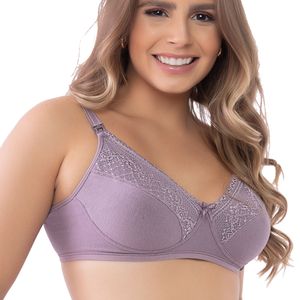 Soutien Amamentação Cotton e Renda New Nude