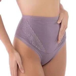 Calcinha Gestante de Cotton e Renda New Nude