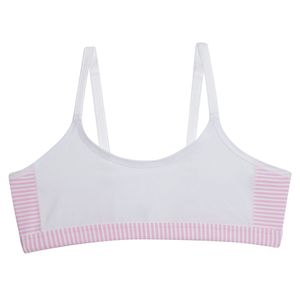 Soutien Top Infantil Cotton e Detalhes em Microfibra Branco