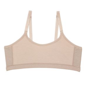 Soutien Top Infantil Cotton e Detalhes em Microfibra Areia
