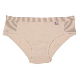 Calcinha Infantil em Cotton Detalhe em Microfibra Areia