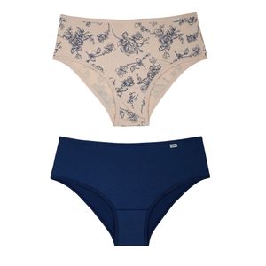 Kit 02 Calcinhas Floral Porcelana