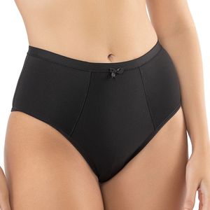 Calcinha Larga Microfibra Liso e Estampado Preto