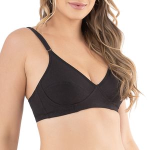 Soutien Reforçado em 100% Algodão Preto