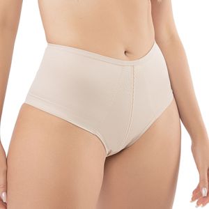 Calcinha Cintura Alta Reforçada Cetinete Areia