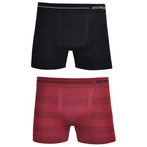 Kit 02 Cuecas Boxer sem Costura Rio Man Vermelho/preto