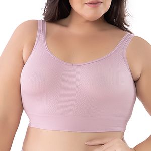 Top sem Costura Canelado Rosa Make