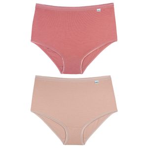 Kit 02 Calcinhas Alta Modal Fio Brilhante - Rosa Chá/areia