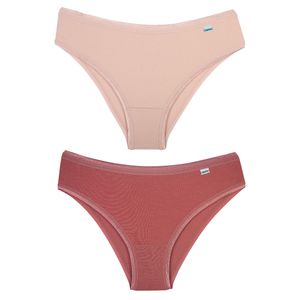 Kit 02 Calcinhas Fio Brilhante - Pêssego/rosa Chá