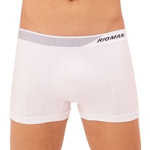 Cueca Boxer sem Costura de Algodão Rioman - Branco