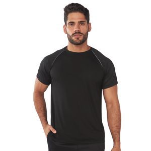 T-Shirt Raglan com Vivo Na Manga