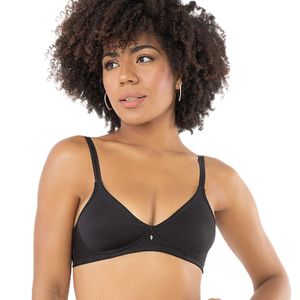 Soutien Microfibra Modado Duplo sem Bojo Preto