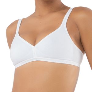 Soutien Cotton Elástico Delrio sem Bojo sem Aro Branco