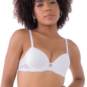 Soutien Microfibra e Renda com Bojo com Aro Branco