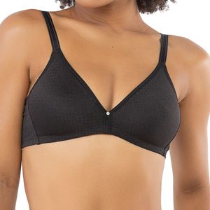Soutien Microfibra Jacquard Zig Zag sem Bojo sem Aro Preto