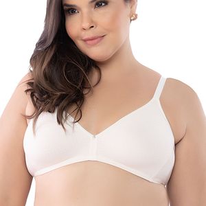 Soutien Microfibra Jacquard Zig Zag sem Bojo sem Aro Nature