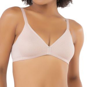 Soutien Microfibra Jacquard Zig Zag sem Bojo Rosa Romance
