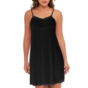 Camisola em Liganete e Poliamida Detalhes em Renda Preto