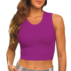 Regata Cropped Canelada sem Costura Pink