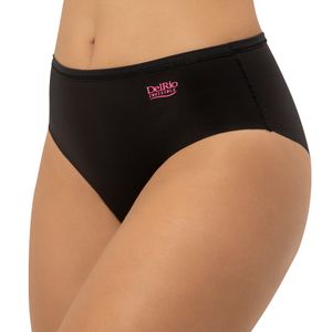 Kit 02 Calcinhas Largas Delrio Invisible - Preto/mousse