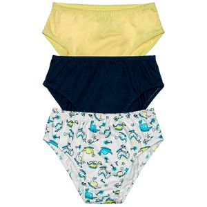 Kit de 3 Cuecas Slip Infantil