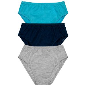 Kit de 3 Cuecas Slip Infantil