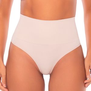 Calcinha Fio Dental Fio Dental Sem Costura Com Pala Larga Areia