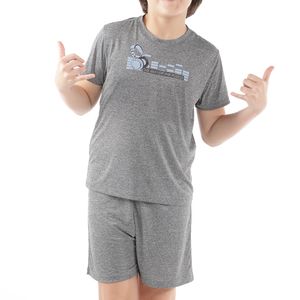 Pijama Infantil Masculino 100% Poliamida Mescla
