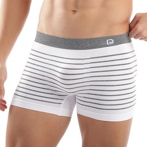 Cueca Boxer Sem Costura Listrada Branca