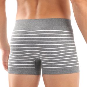 Cueca Boxer Sem Costura Listrada Mescla