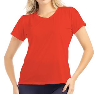T-Shirt Fitness Feminino Micro Dry Vermelho Paixão
