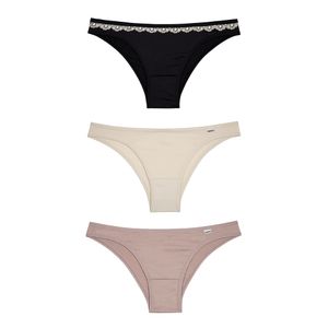 Kit De Tanga Trio Fashion Em Tecido Sensitive E Renda


 Preto, Nature E Quartzo