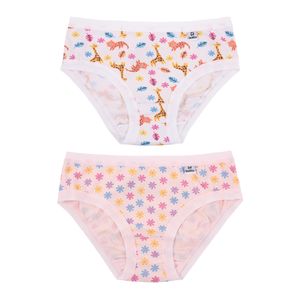 Kit com 2 Calcinhas de Biquíni em Modal Estampado Safari