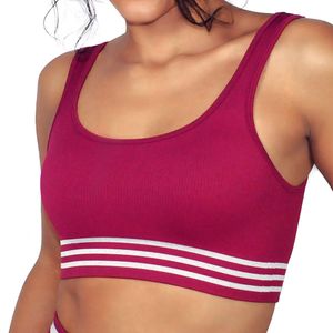 Top Fitness Sem Costura Ameixa