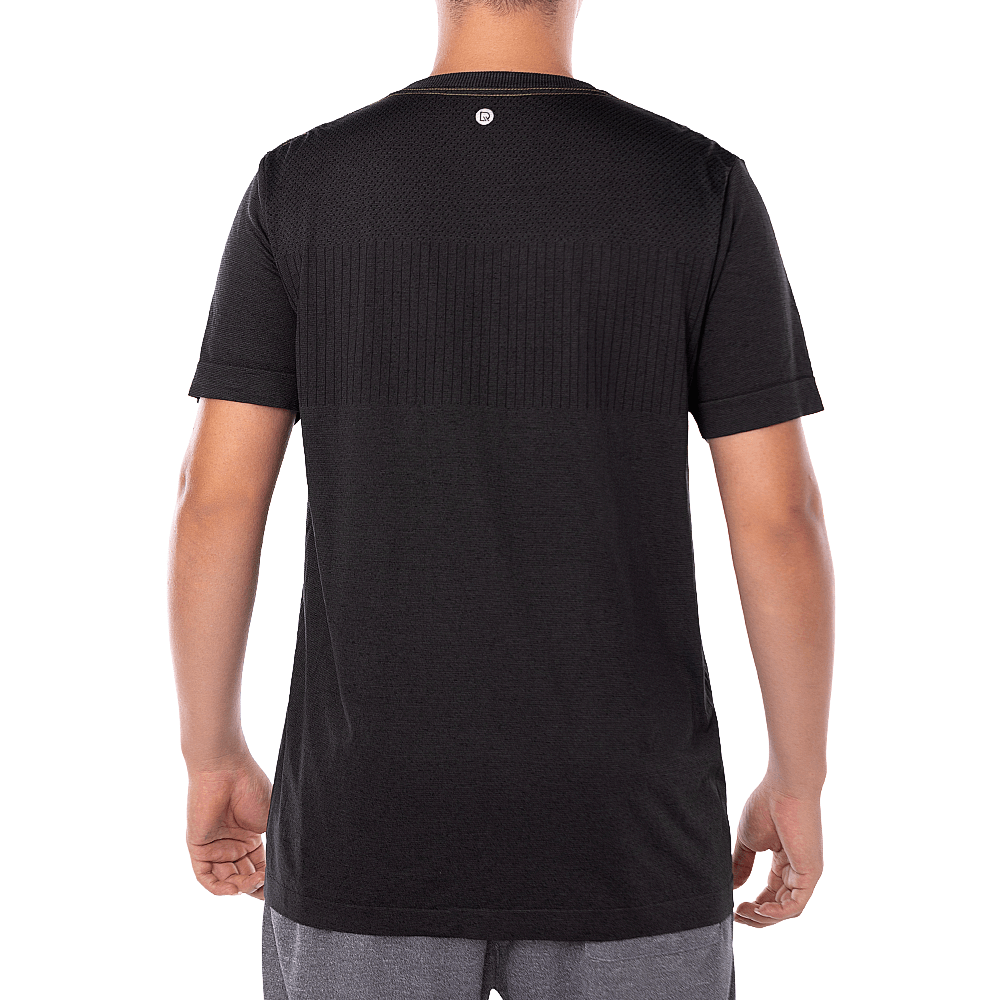 T-Shirt Sem Costura Rajada Verde Musgo