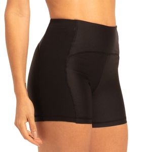 Bermuda Fitness em Diva Fit com Acabamento em Ribana Preto