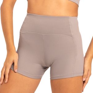 Bermuda Fitness em Diva Fit com Acabamento em Ribana Cinza Cromo