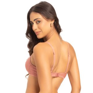 Soutien Bojo Duplo Moldado De Modal Rosa Chá