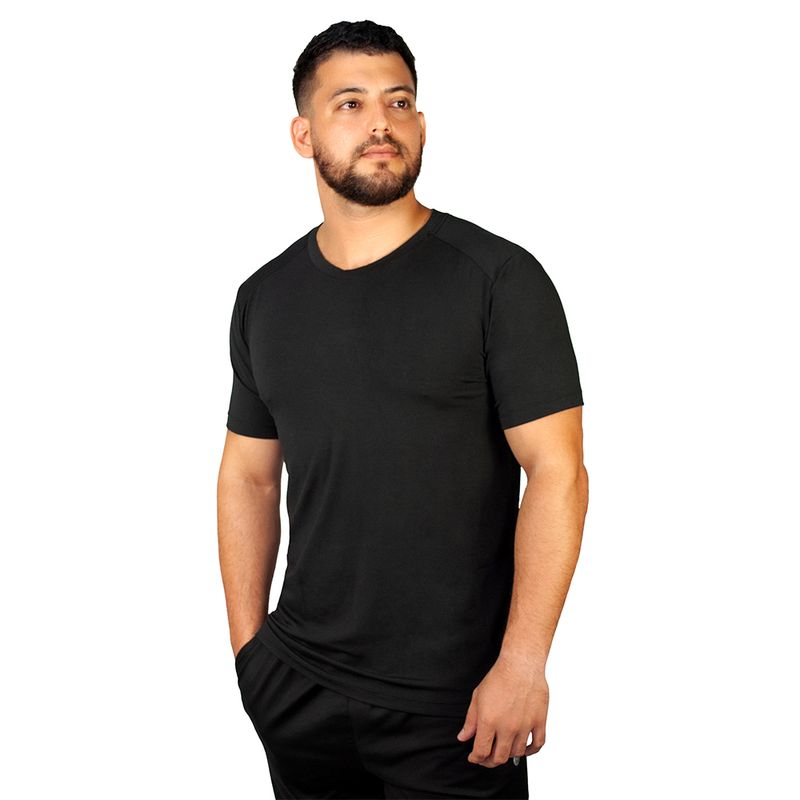 T-shirt-Basica-Masculina-em-Modal-Preto-------