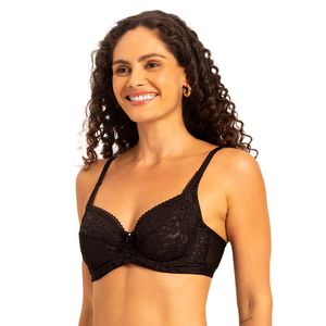 Soutien Bojo De Renda Tule Arco Preto