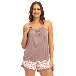 Short Doll em Liganete Poliamida com Renda