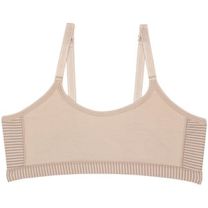 Soutien Top Infantil Cotton e Detalhes em Microfibra Areia