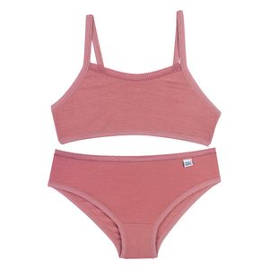 Kit de Lingerie Infantil em Modal: Calcinha + Soutien