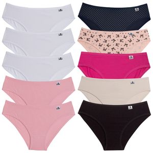 Kit de 10 Calcinhas Infantil Tipo Biquíni em Cotton*