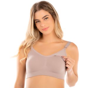 Soutien De Amamentação Sem Costura, Sem Bojo E Sem Aro Com Gancho Baby Clip Quartzo