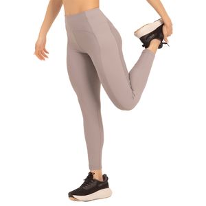 Calça Legging em Diva Fit com Ribana Canelada Cinza Cromo