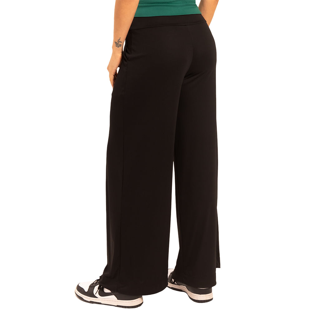 Calça Pantalona Em Basic Fit Preto