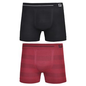 Kit 02 Cuecas Boxer sem Costura Rio Man Vermelho/preto